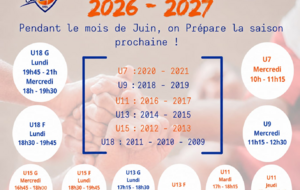🏀 Entrainements jeunes au mois de juin