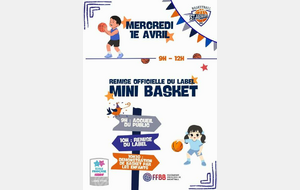 Remise officielle du Label École Française de Mini-Basket