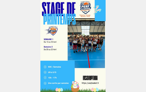 STAGE DE PRINTEMPS 2026